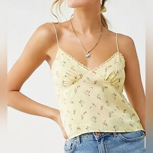 Forever 21 Yellow Floral Camisole
